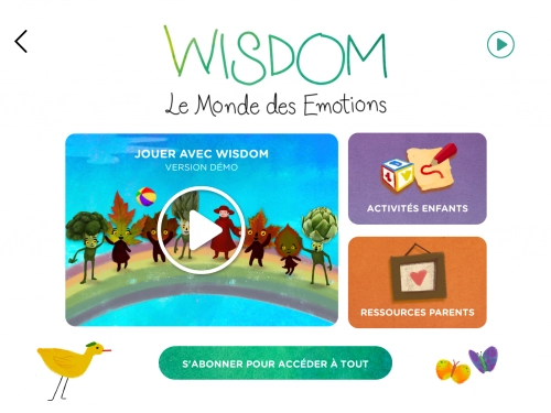 jeu éducatif Wisdom : le monde des àmotions