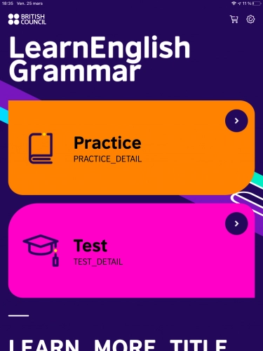 jeu éducatif LearnEnglish Grammar