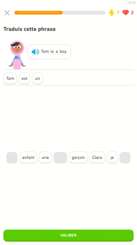 jeu éducatif Duolingo