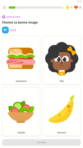 jeu éducatif Duolingo