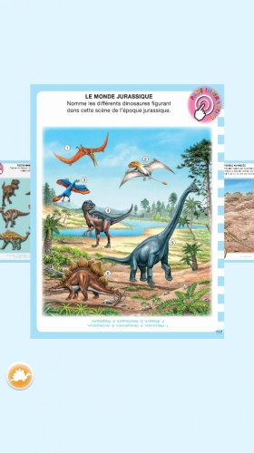 jeu éducatif L'imagerie dinosaures et préhistoire interactive