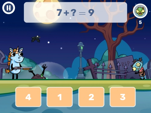 jeu éducatif Jeux de maths : Zombies