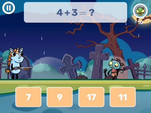 jeu éducatif Jeux de maths : Zombies