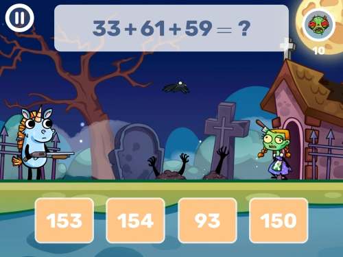 jeu éducatif Jeux de maths : Zombies