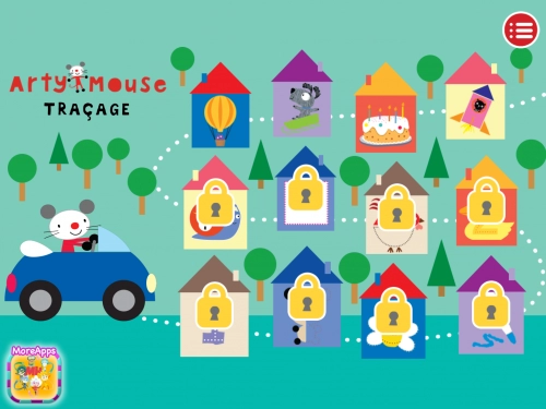 jeu éducatif Arty mouse traçage