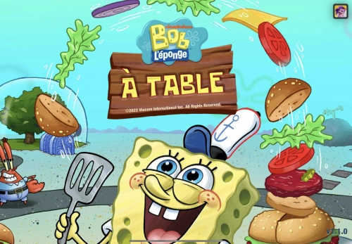 jeu éducatif Bob l'éponge : à table