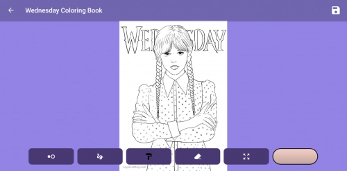 jeu éducatif Colors: Wednesday Addams