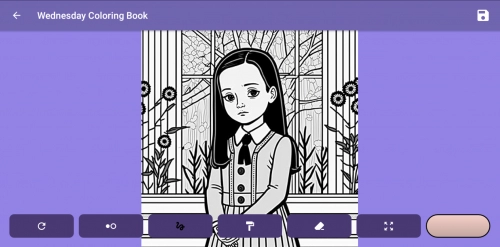 jeu éducatif Colors: Wednesday Addams