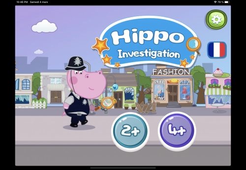 jeu éducatif Detective Hippo: Police game