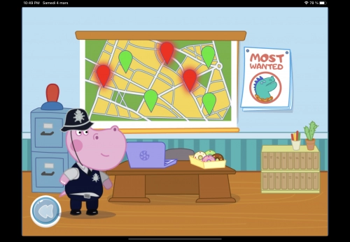 jeu éducatif Detective Hippo: Police game