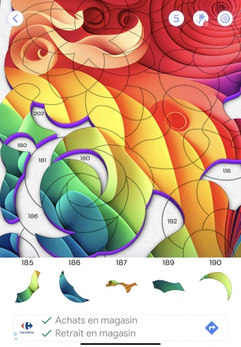 jeu éducatif Tap Color Jigsaw