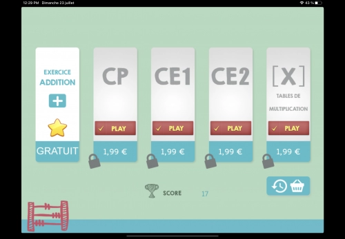 jeu éducatif Exercice de math CP CE1 CE2