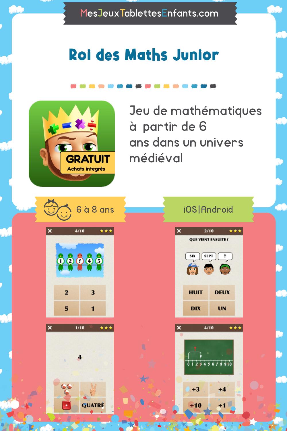 Roi des Maths Junior sur iphone et android - Jeux et applications ...