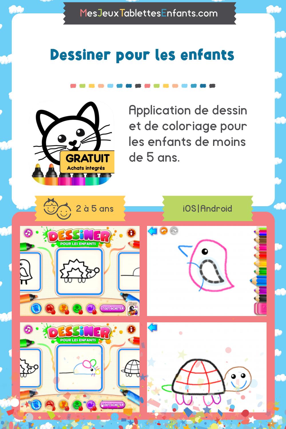 Dessiner pour les enfants sur iphone et android Jeux et applications éducatives