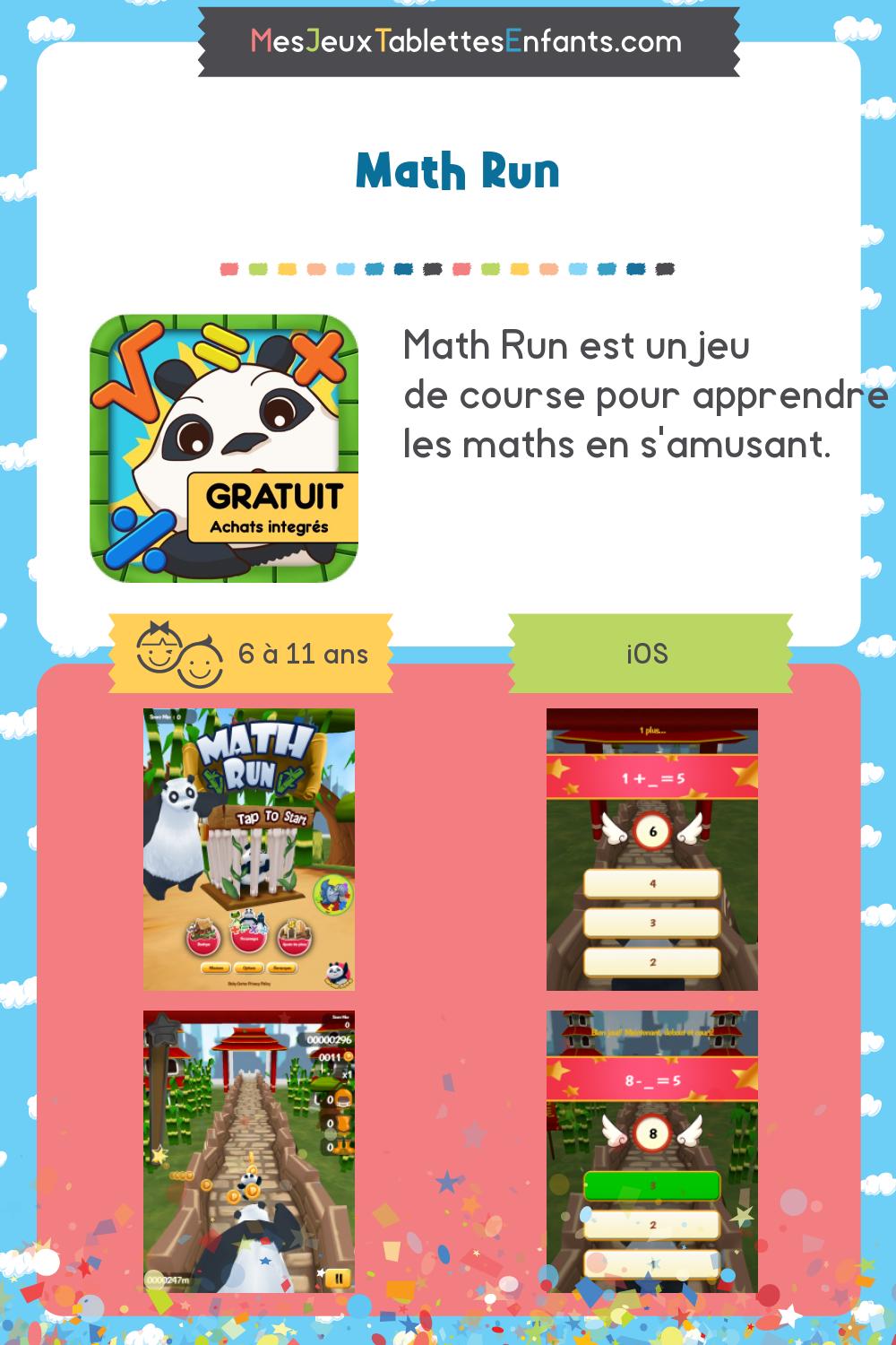 Math Run sur iphone - Jeux et applications éducatives