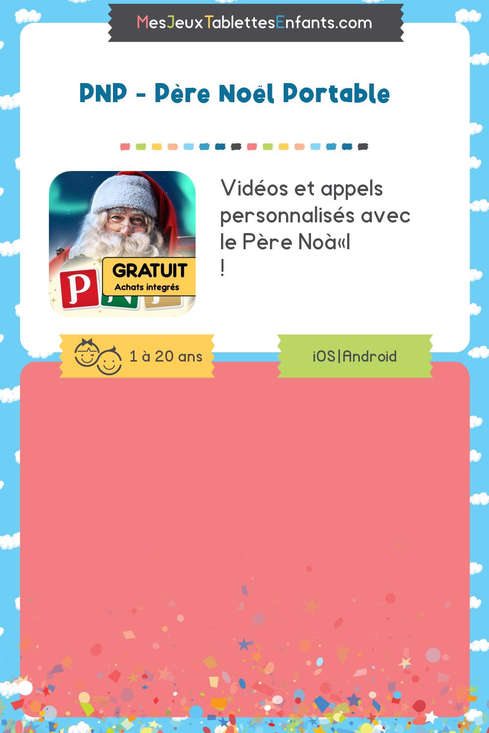 PNP Père Noël Portable sur iphone et android Jeux et applications