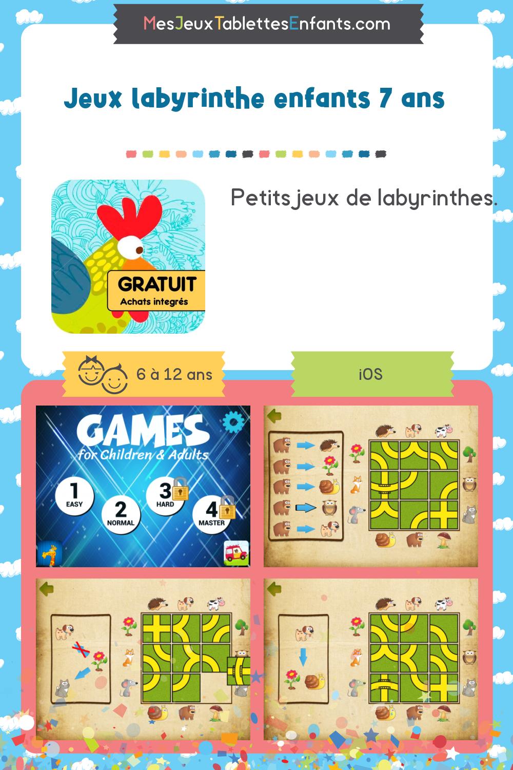 Jeux labyrinthe enfants 7 ans sur iphone - Jeux et applications éducatives
